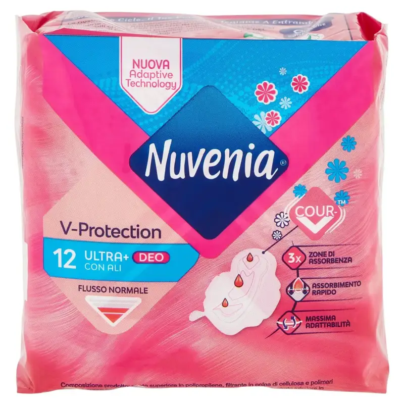 Nuvenia Tampoane Freshness & Ultra Protection cu Aripi Deo 12buc Bax 12 buc.